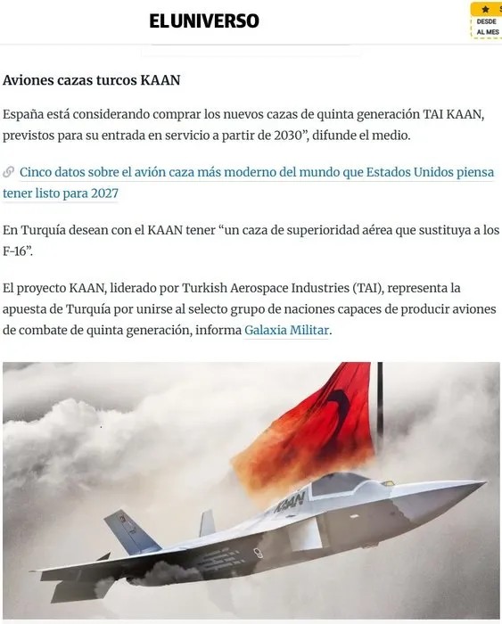 İspanya F-35 alımını iptal etti! Gözler Türkiye’nin gözbebeği KAAN’da